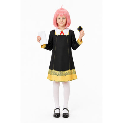 Anya Forger Costume with Black Dress and Wig main product view