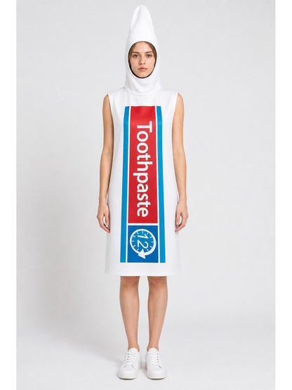 White, Red, and Blue Toothpaste Tube Costume main product view