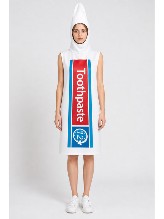 White, Red, and Blue Toothpaste Tube Costume main product view
