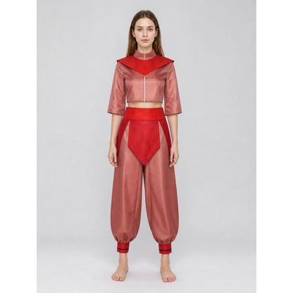 Avatar Cosplay Costume with Cape and Arm Warmers