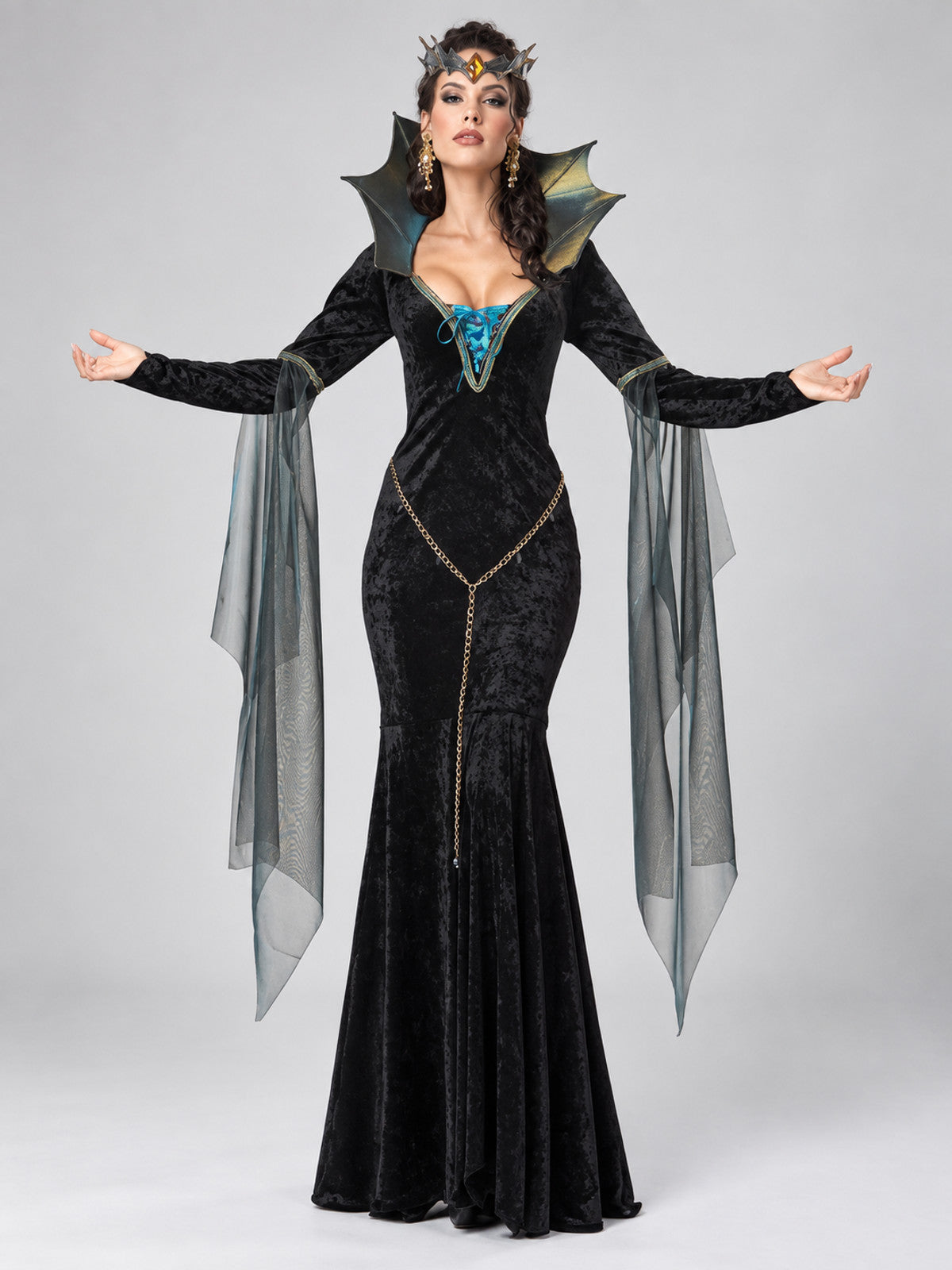Costume: Black Dress with High Collar