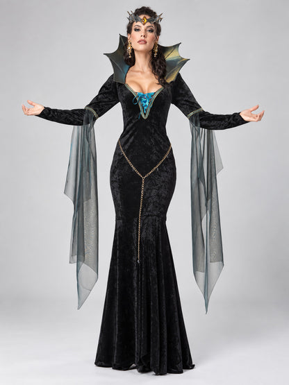 Costume: Black Dress with High Collar