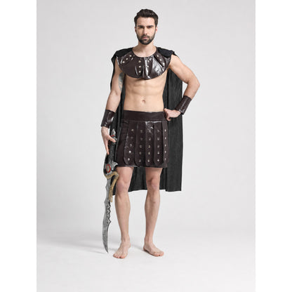 Spartan Warrior Costume with Cape and Bracers