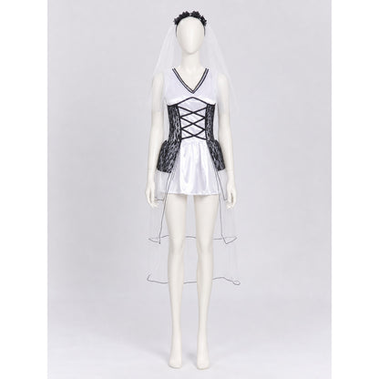 Stage Dress with Corset, Veil, and Lace