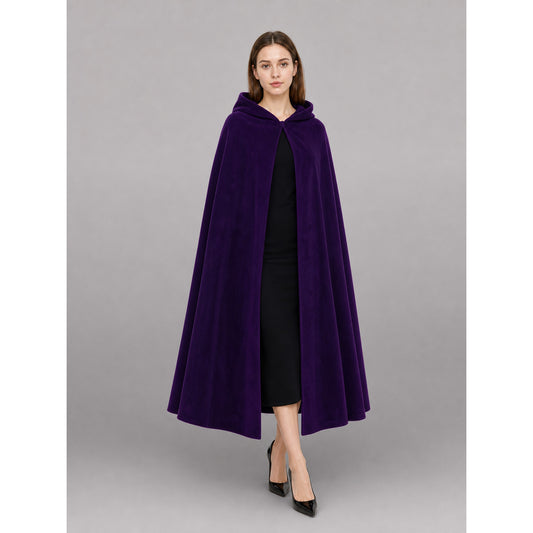 Purple Hooded Costume Cloak