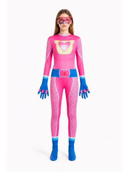 SuperKitties Pink Costume Jumpsuit with Mask main product view