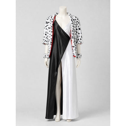 Cruella Cosplay Costume: Dress and Jacket