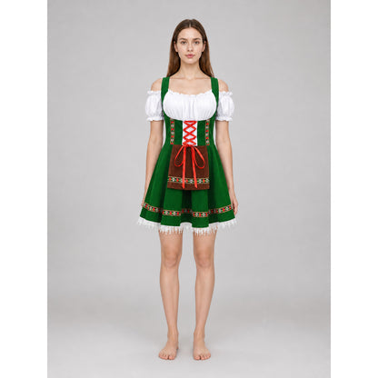 Carnival Dress in an Ethnic Style with Ribbons
