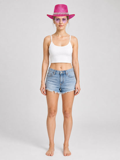 Party Accessory Set: Wide-Brim Hat and Sunglasses on-model view