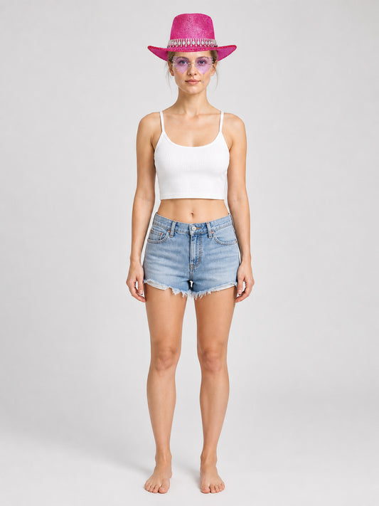 Party Accessory Set: Wide-Brim Hat and Sunglasses on-model view