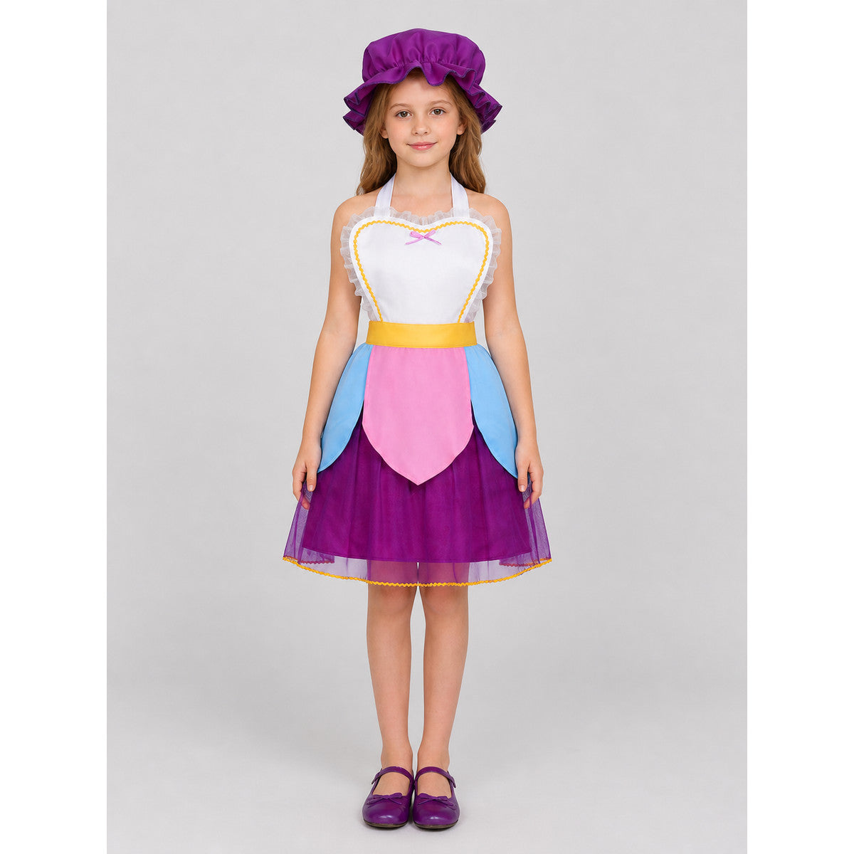 Children's Carnival Costume with Dress and Hat on-model view