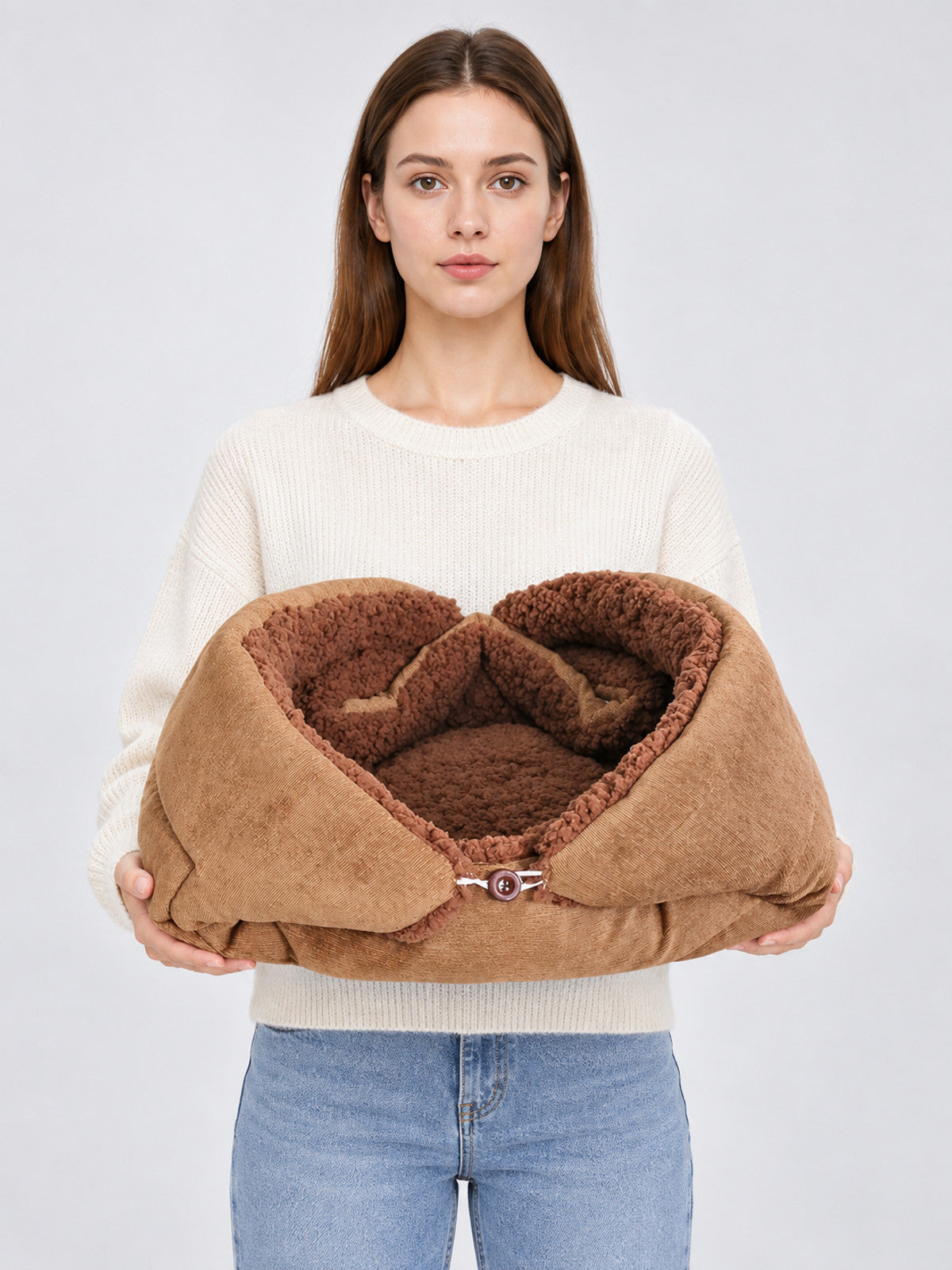 Folding Mat Bed for Pets on-model view
