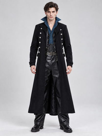 Vampire Costume: Black Tailcoat, High Collar