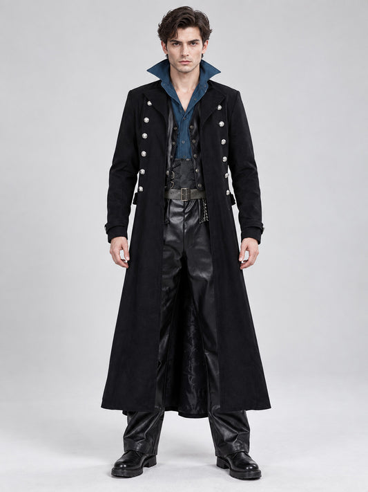 Vampire Costume: Black Tailcoat, High Collar