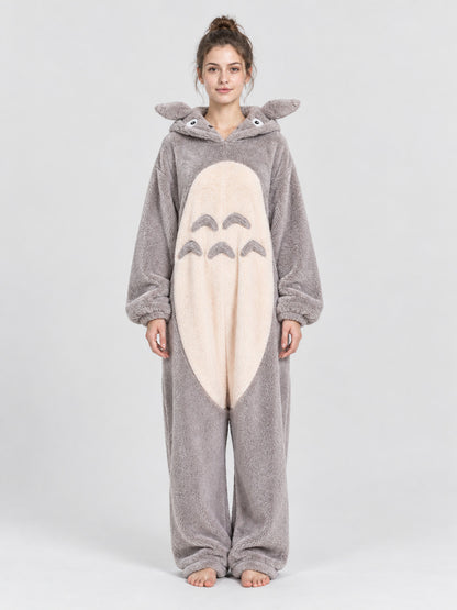 Hooded Home Jumpsuit Pajama with Ears