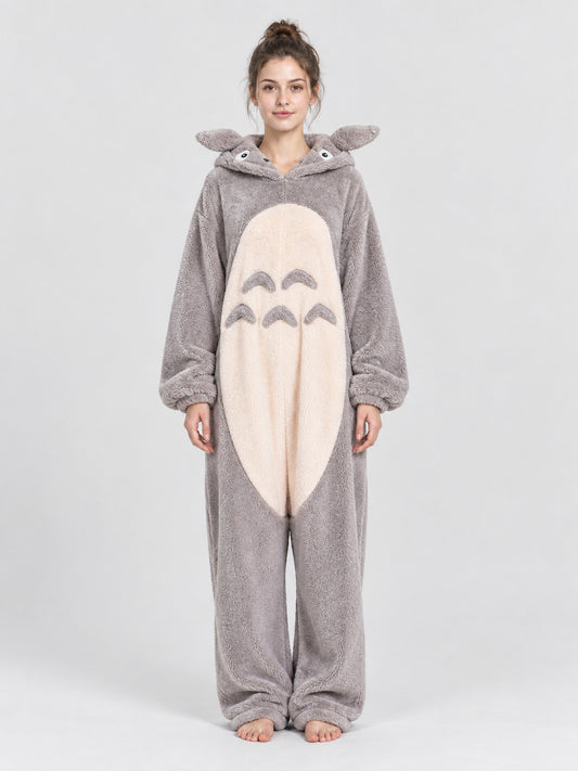 Hooded Home Jumpsuit Pajama with Ears
