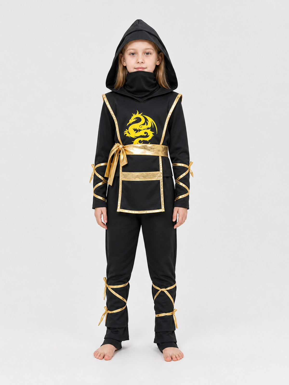 Children’s Naruto Ninja Costume for Cosplay, Set on-model view