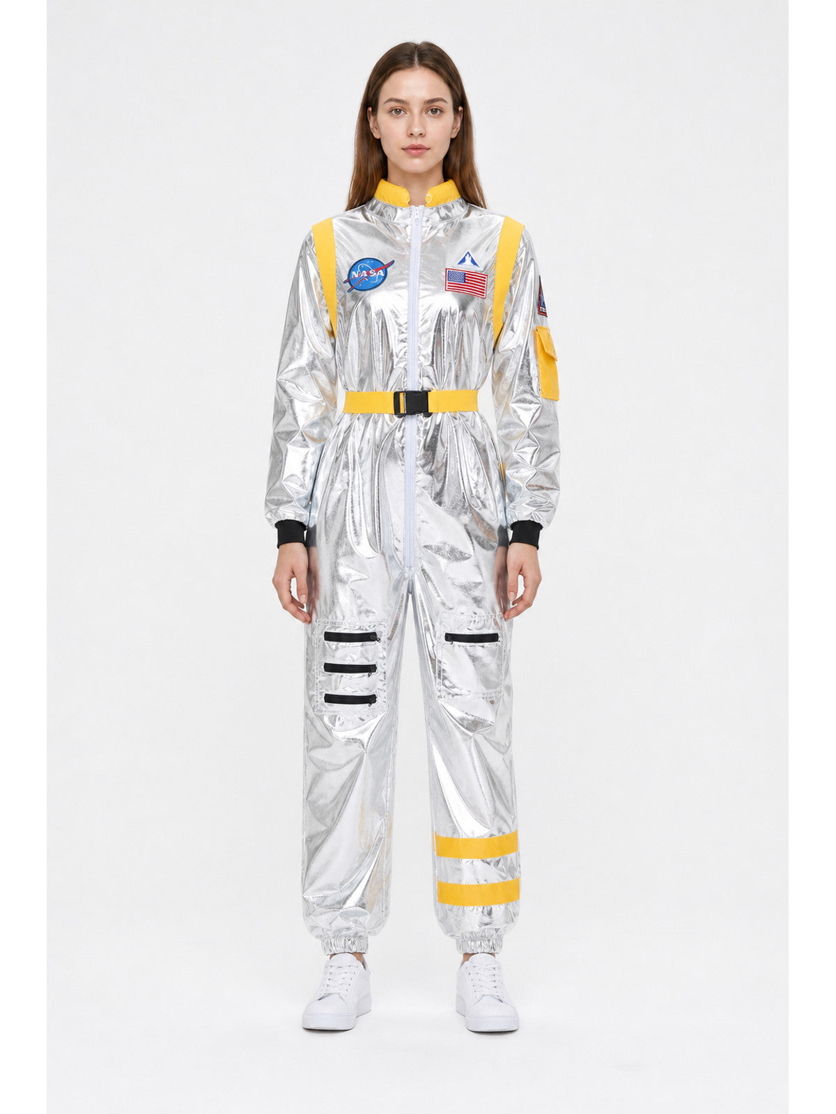 Astronaut Jumpsuit with Emblems and Pockets main product view