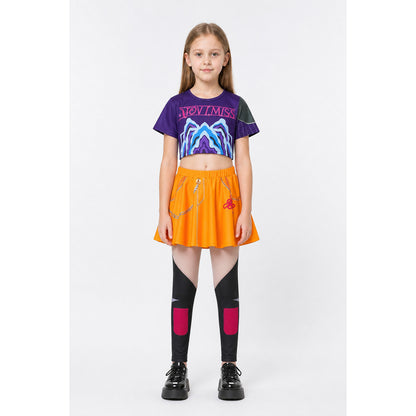 Children's Halloween Costume with an Orange Skirt and Top main product view