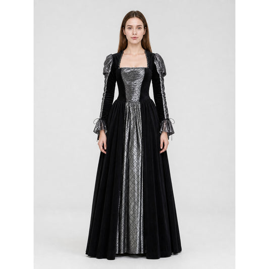 Gothic Long Dress for Halloween and Cosplay