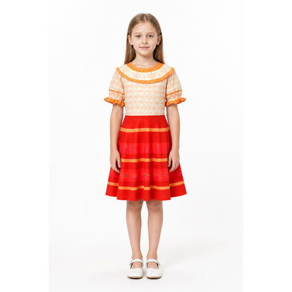Costume Dress with a Full Circle Skirt and Puff Sleeves main product view