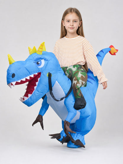 Inflatable Triceratops Costume for Carnival and Cosplay on-model view
