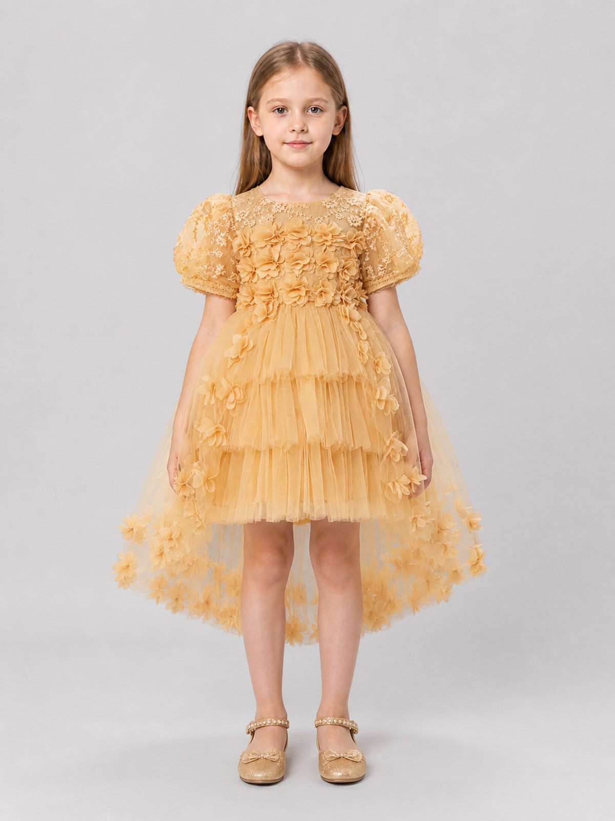 Full Lace Dress with Train for Performances