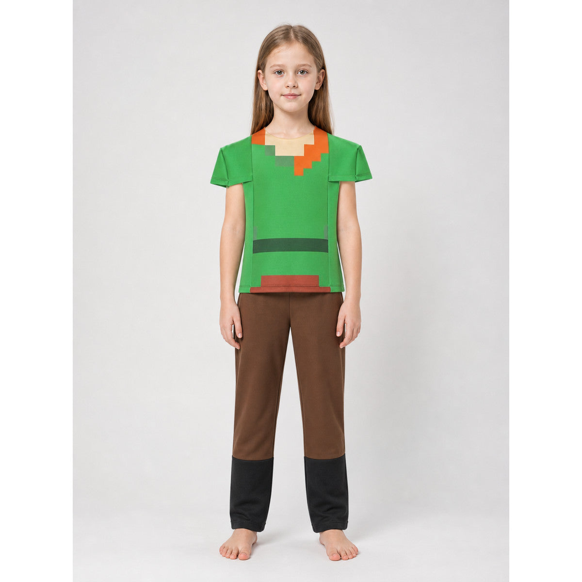 Minecraft pixel costume for cosplay and celebrations on-model view