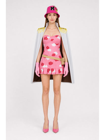 One Piece Cosplay Costume with Dress and Cape main product view