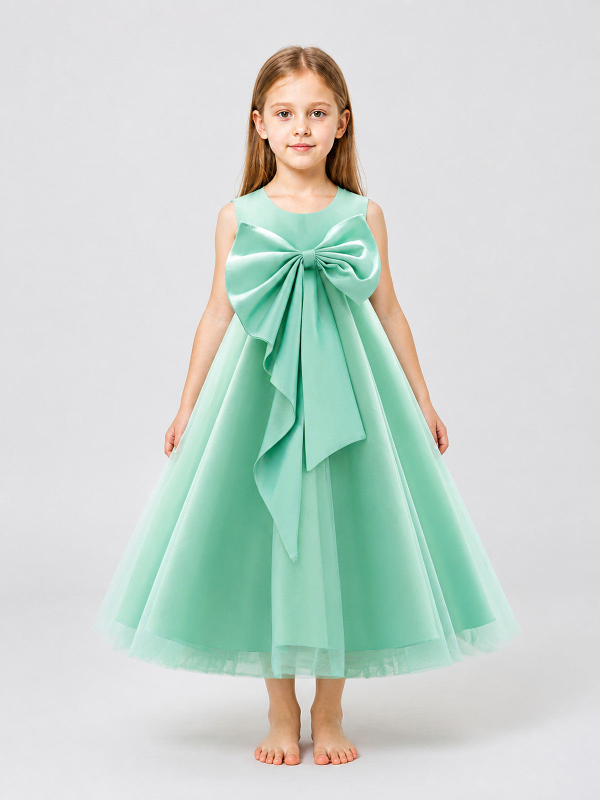 Tutu Dress with Satin Bow for a Flower Girl