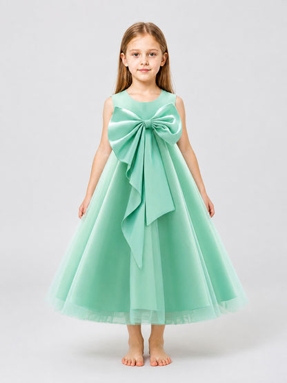 Tutu Dress with Satin Bow for a Flower Girl