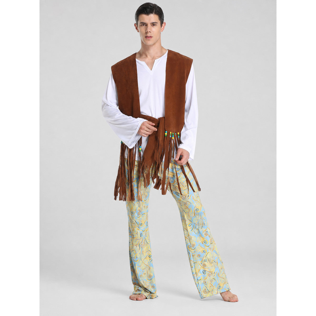 Fringed Carnival Vest with Colorful Beads