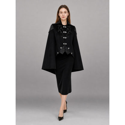 Gothic Costume Tailcoat with Silver Decoration