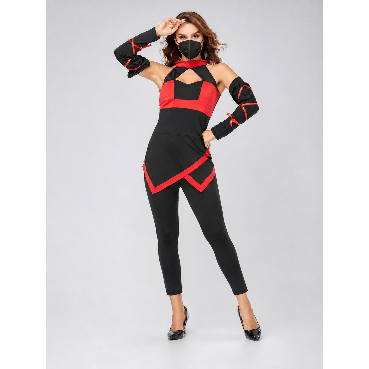 Naruto Ninja Costume: Black and Red Jumpsuit