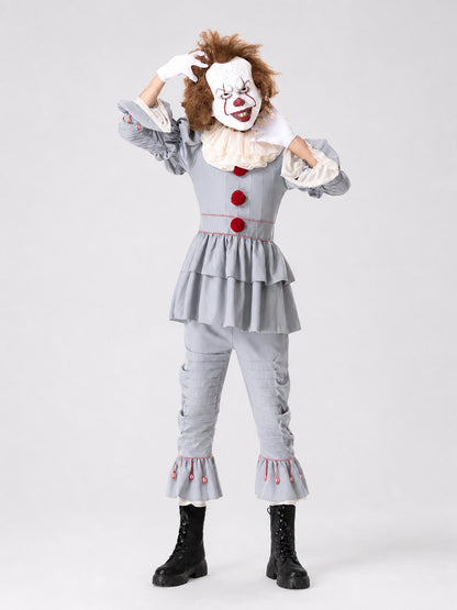 Halloween and Cosplay Carnival Clown Costume on-model view