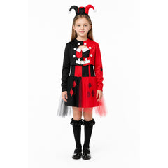 Halloween clown costume with dress and hat