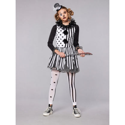 Halloween Clown Costume, Black-and-White Dress