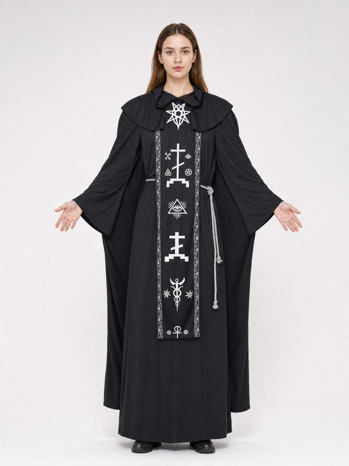 Hooded Wizard Costume, Cosplay Robe