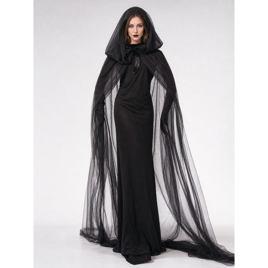 Gothic hooded costume dress for Halloween