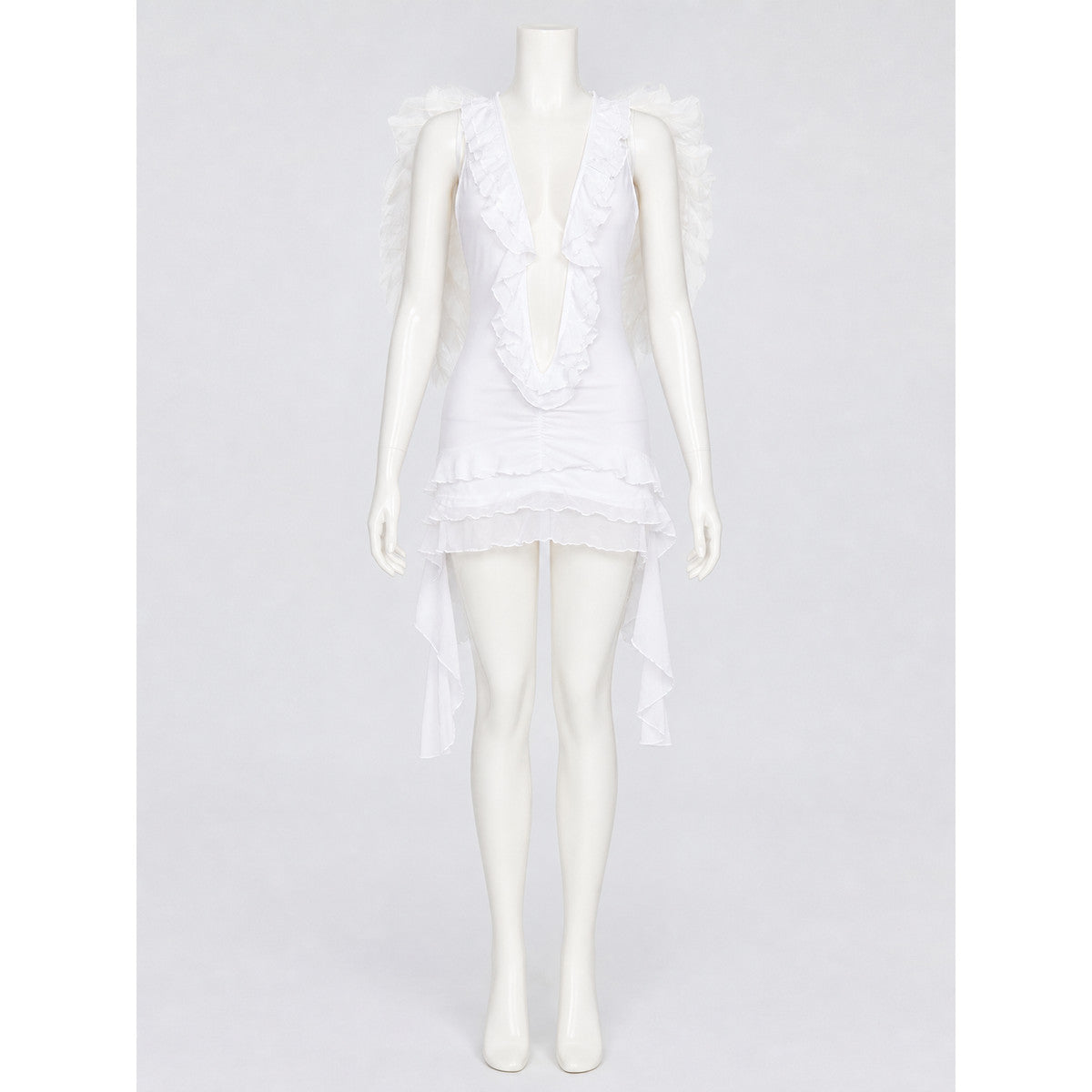 Angel Costume with Wings, Ruffle Dress