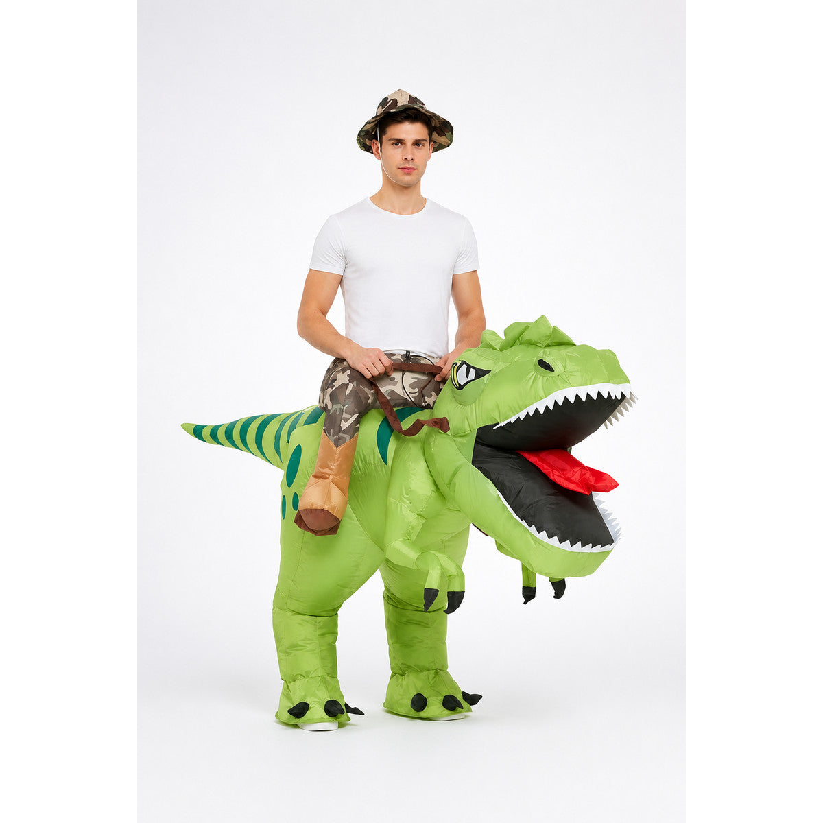 Inflatable Dinosaur Costume with Open Mouth main product view