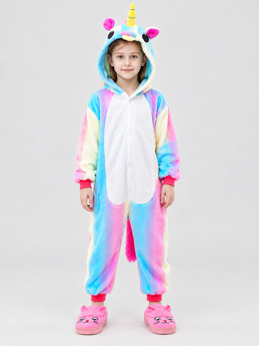 Kigurumi Pajama with Hood and Decorative Tail