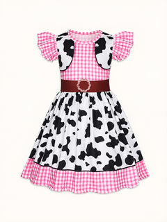 Children's Princess-Style Polka Dot Dress