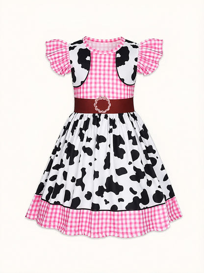 Children's Princess-Style Polka Dot Dress main product view