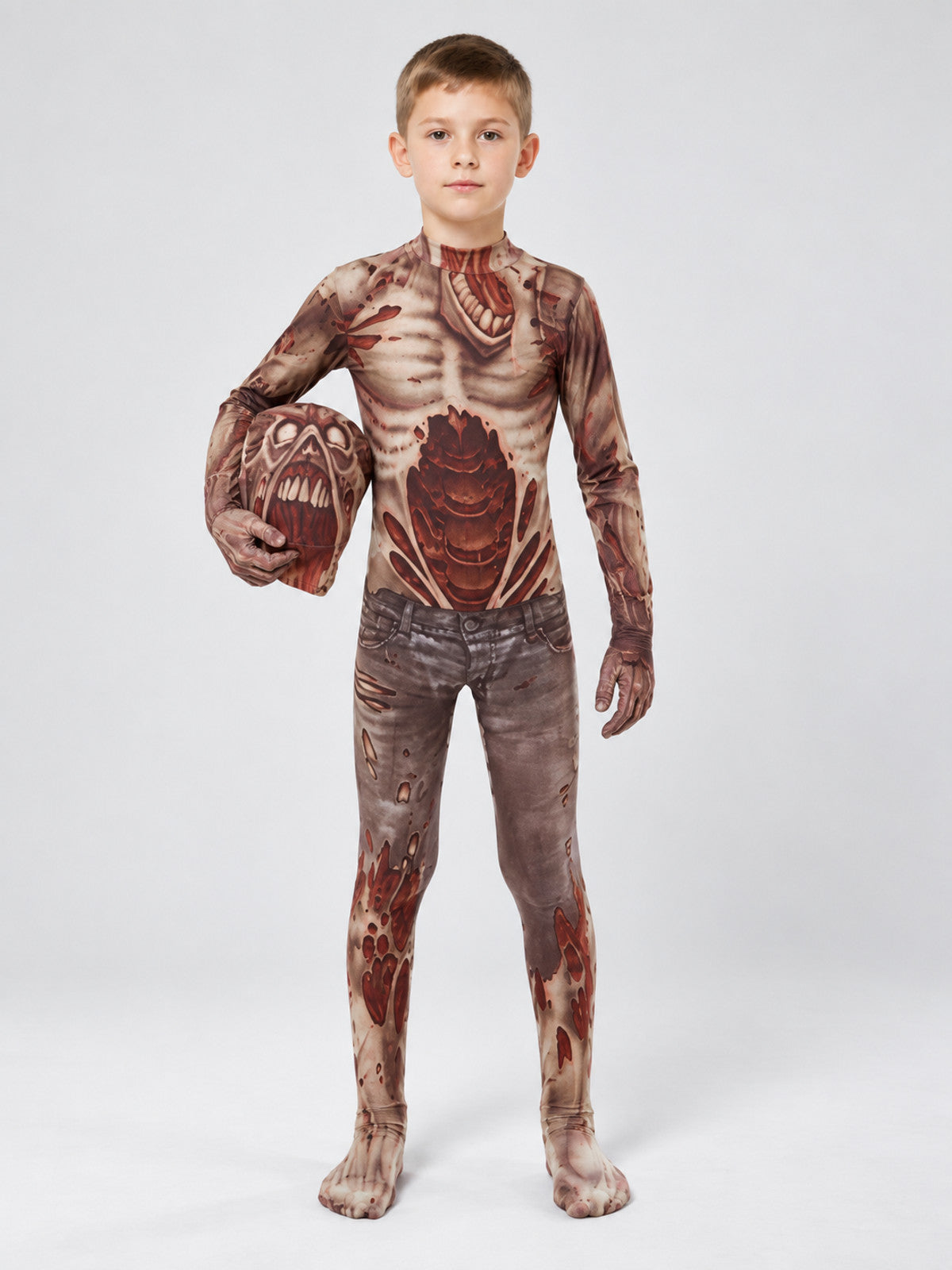 Zombie Costume with Mask and Print