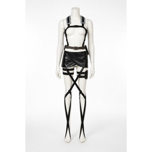 Attack on Titan Mikasa Cosplay Costume with Straps main product view