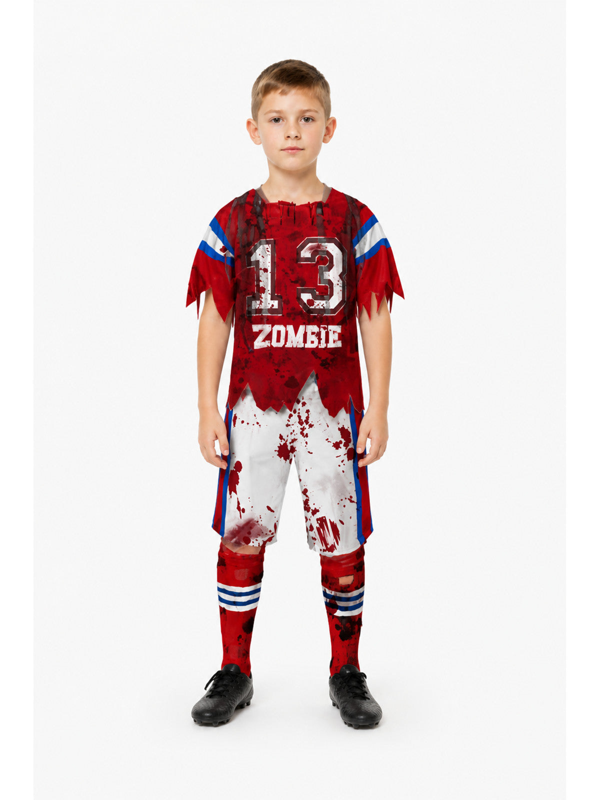 Zombie Sports Costume with Blood Print, Number 13 main product view