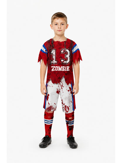 Zombie Sports Costume with Blood Print, Number 13 main product view