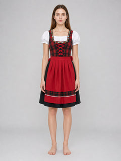 Plaid Costume Dress with Accessories