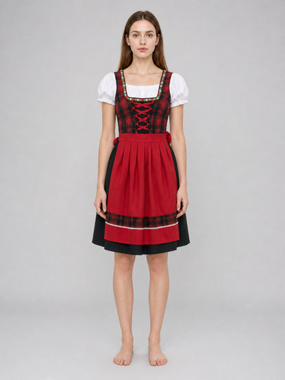 Plaid Costume Dress with Accessories on-model view